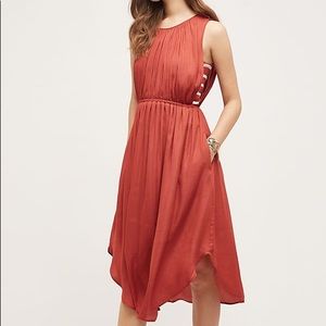 Anthropologie Dolan Costa midi dress rust